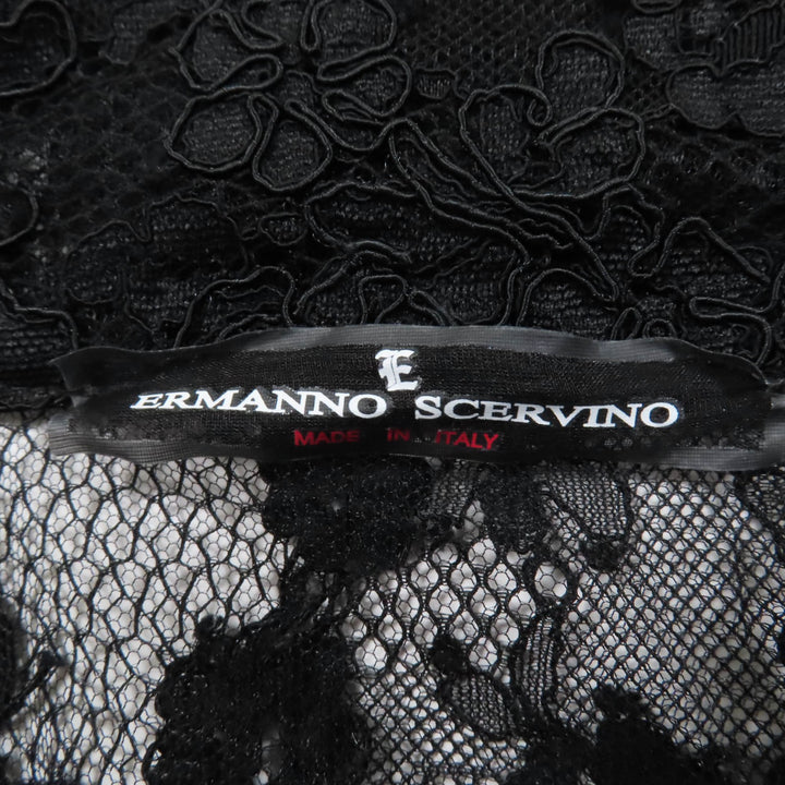 Excellent ERMANNO SCERVINO Jacket Zip Up Lace black Nylon Women 42