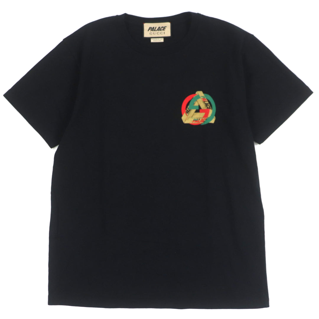 素晴らしい GUCCI Palace 半袖 Tシャツ ブラック コットン メンズ XS 548334