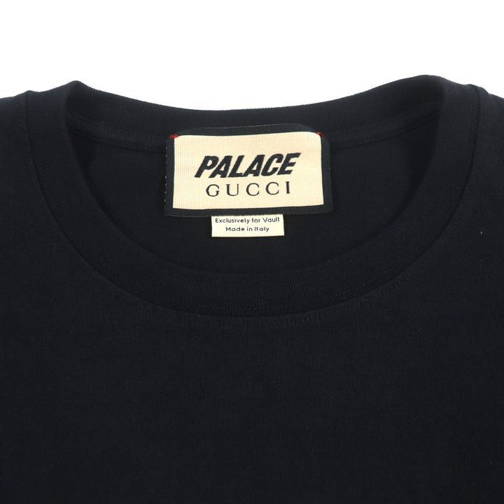 素晴らしい GUCCI Palace 半袖 Tシャツ ブラック コットン メンズ XS 548334