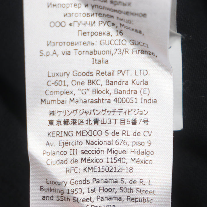 Great GUCCI Palace Short sleeve T-shirt black cotton mens XS 548334