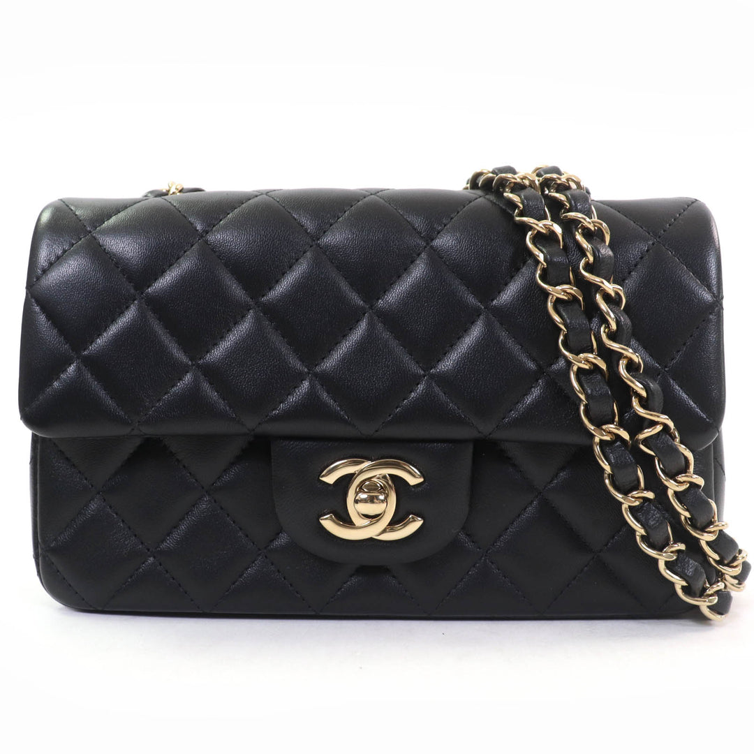 Pristine CHANEL Shoulder Bag Mini Matrasse20 Random Serial Chain lambskin A69900