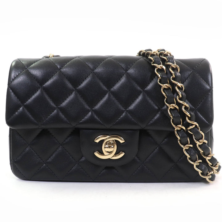 Pristine CHANEL Shoulder Bag Mini Matrasse20 Random Serial Chain lambskin A69900