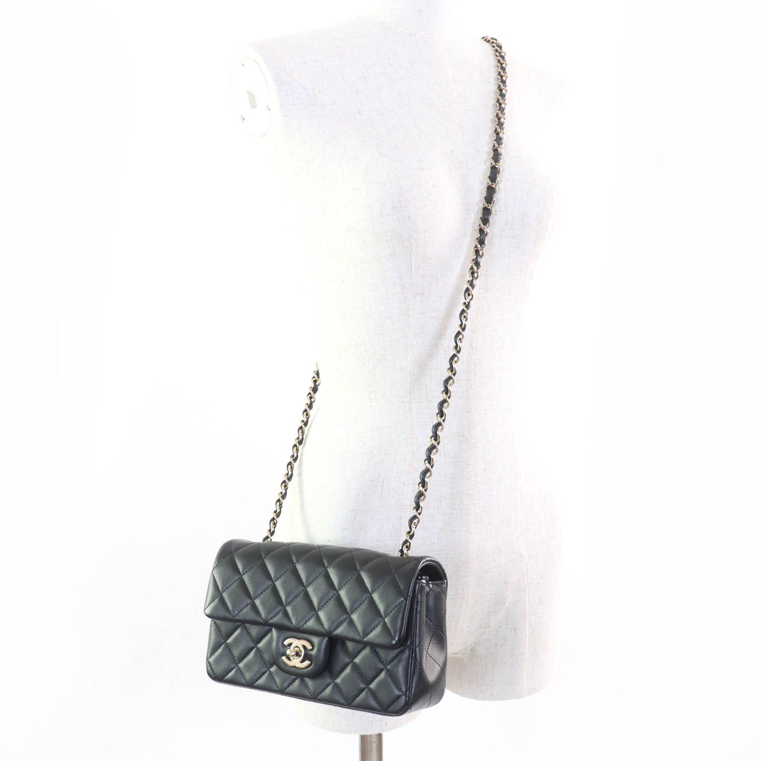 Pristine CHANEL Shoulder Bag Mini Matrasse20 Random Serial Chain lambskin A69900