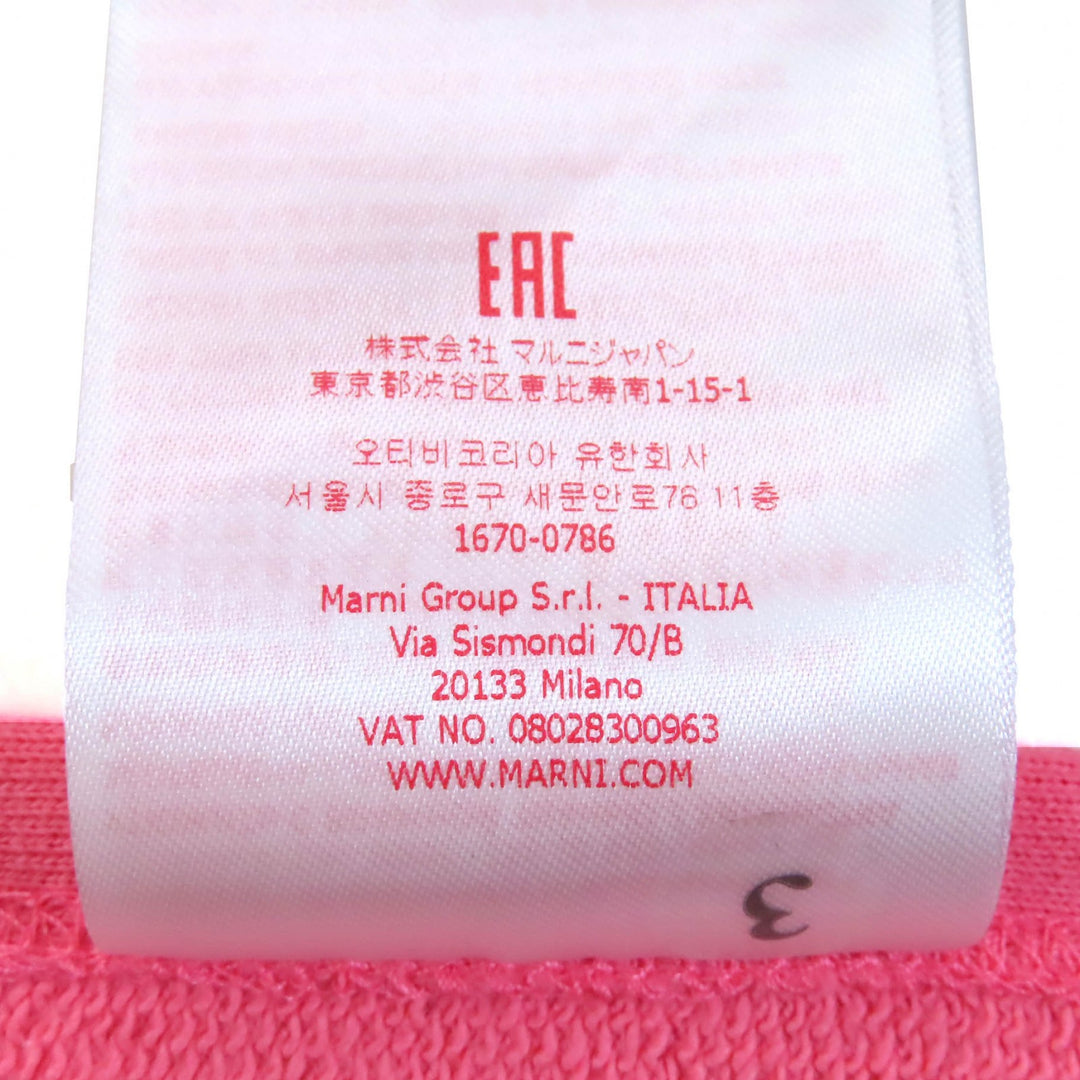 Great MARNI hoodie Side slit asymmetric painted logo sweatshirt pullover 38