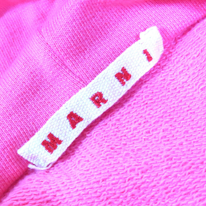 Great MARNI hoodie Side slit asymmetric painted logo sweatshirt pullover 38