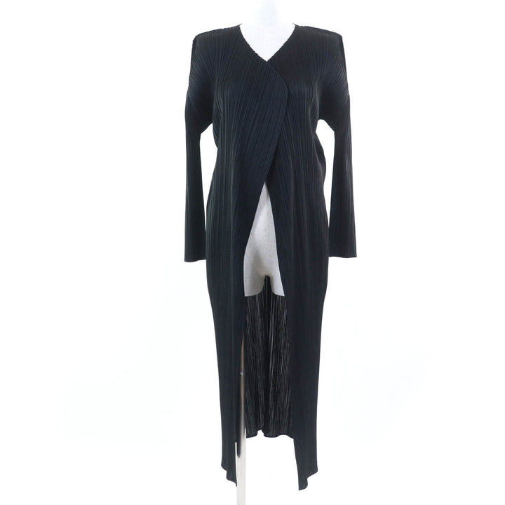 PLEATS PLEASE ジャケット 長袖 カーディガン ブラック ポリエステル レディース 2 PP55-JA102 美品