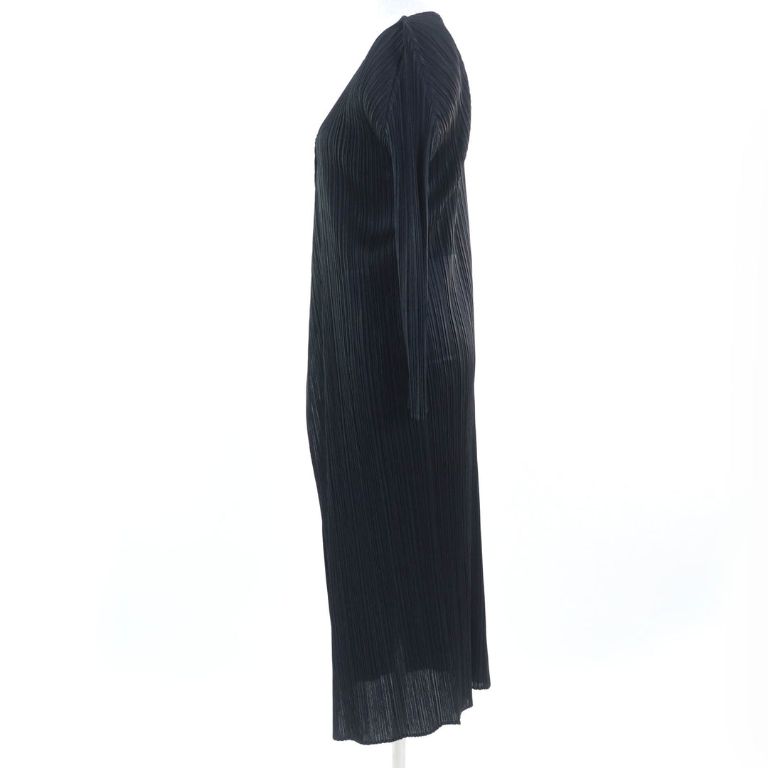 PLEATS PLEASE ジャケット 長袖 カーディガン ブラック ポリエステル レディース 2 PP55-JA102 美品