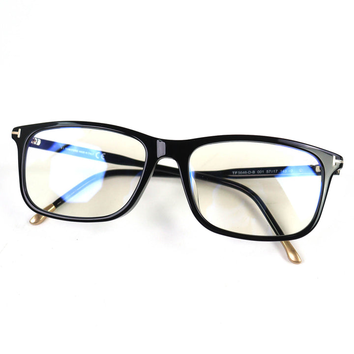 Great TOM FORD Glasses Square Asian fit black mens TF5646-DB