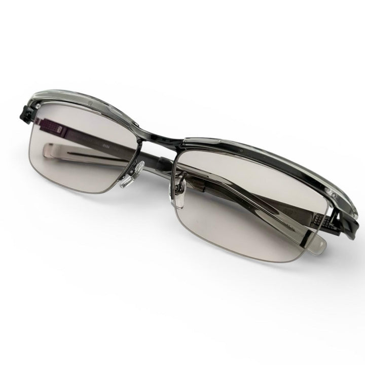 Excellent 999.9 sunglasses Sandwichman Date Mikio wears Cancer metallic titanium