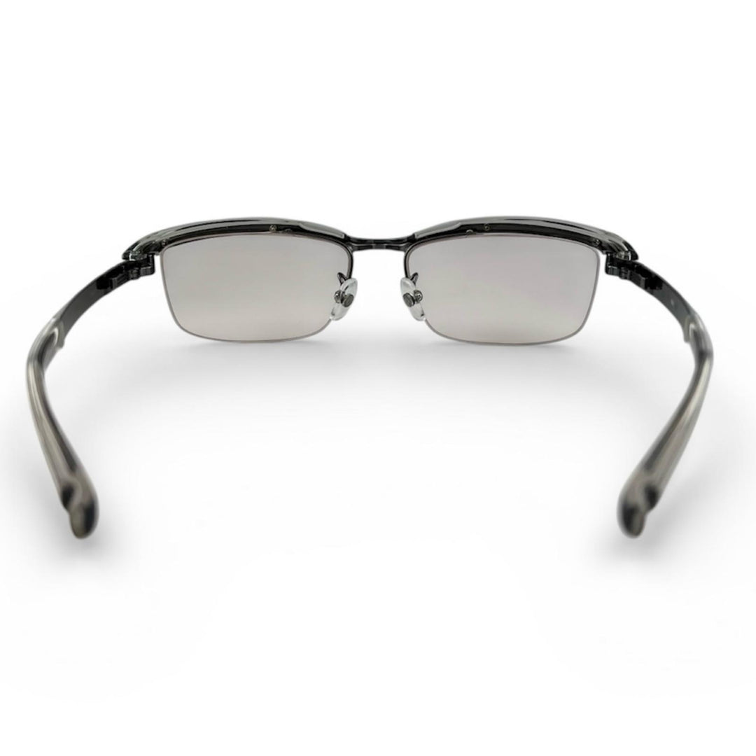 Excellent 999.9 sunglasses Sandwichman Date Mikio wears Cancer metallic titanium