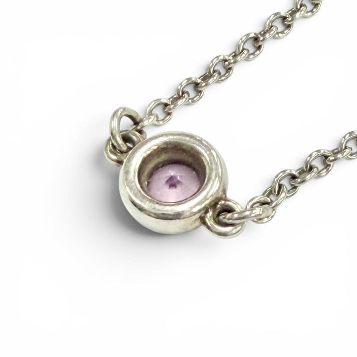 Great TIFFANY&Co. Color by the Yard Pink Sapphire Bracelet Silver AG925 Women