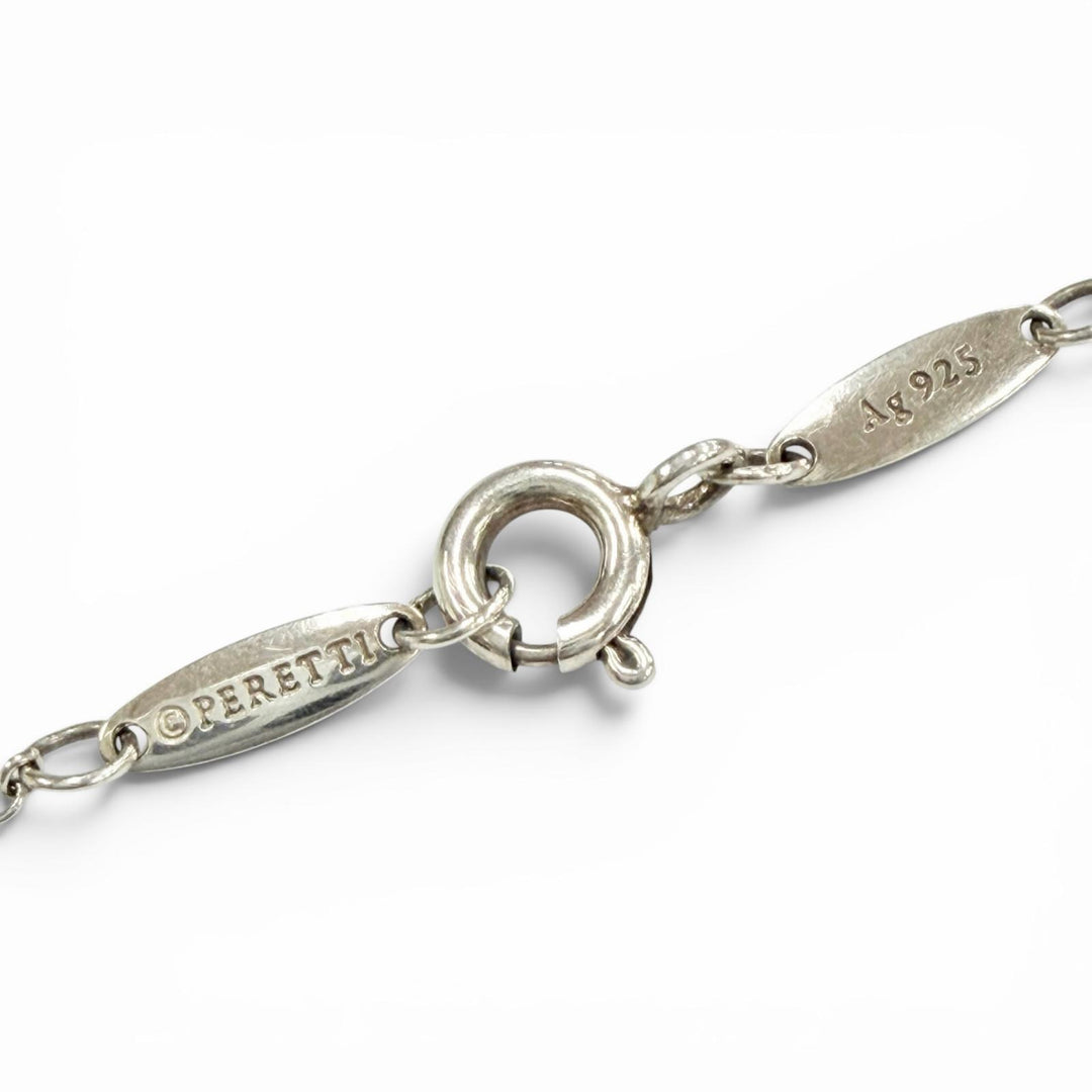 Great TIFFANY&Co. Color by the Yard Pink Sapphire Bracelet Silver AG925 Women