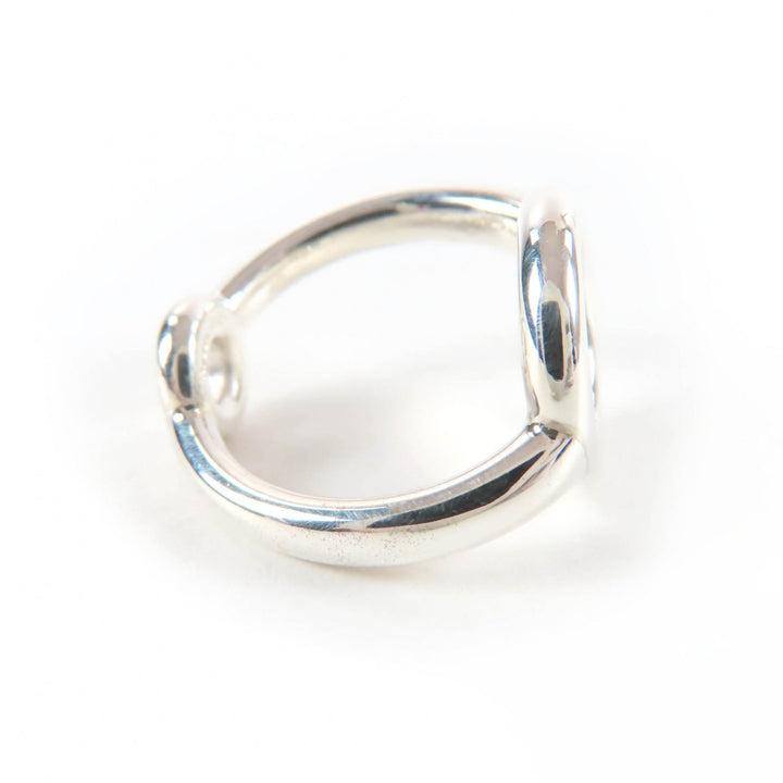 Excellent HERMES Ring Serie Metal Silver AG925 Women