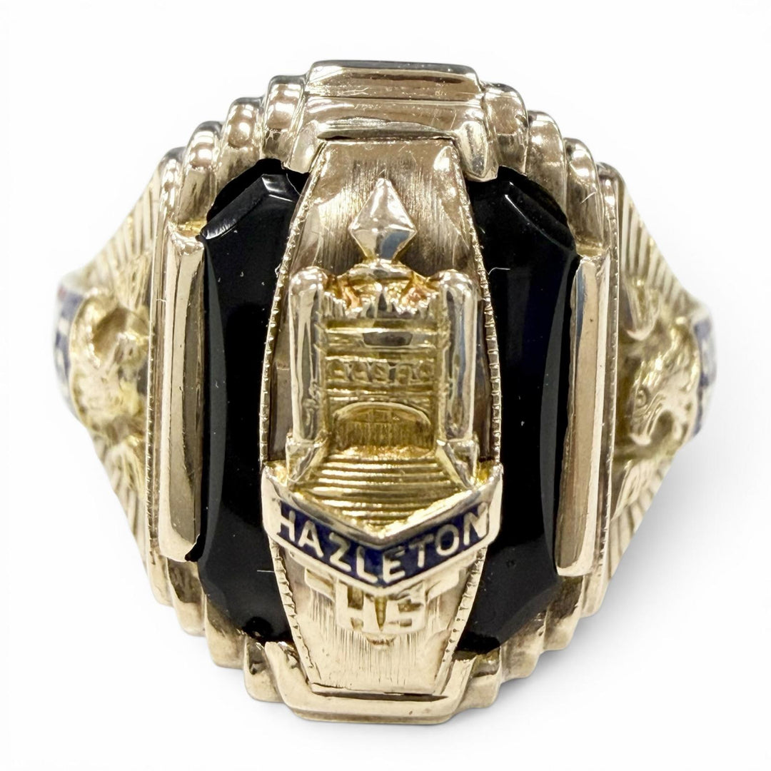 Very Good JOSTEN Ring ring 1942 Hazleton College gold 10K mens