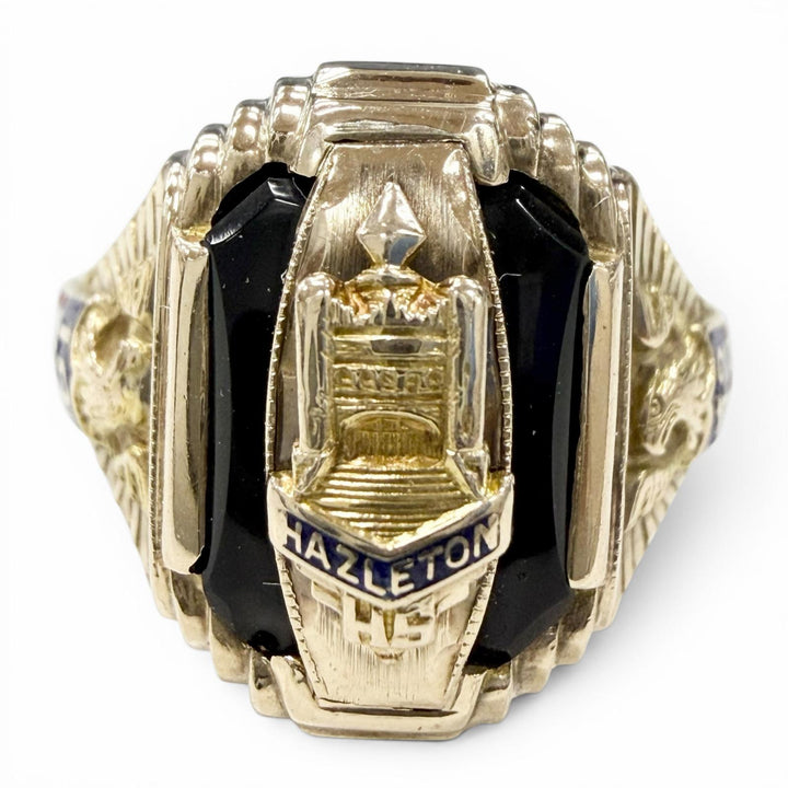 Very Good JOSTEN Ring ring 1942 Hazleton College gold 10K mens
