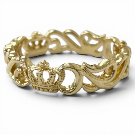 Excellent Justin Davis Ring ring EON Crown Arabesque Yellow Gold 18K Women PRJ27