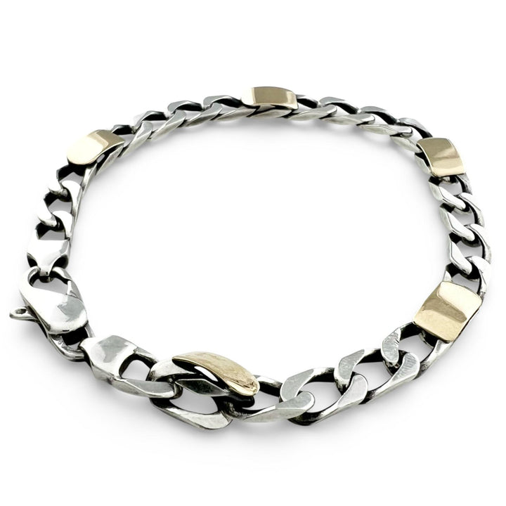 Great TIFFANY&Co. bracelet Figaro Chain Silver SV925 mens
