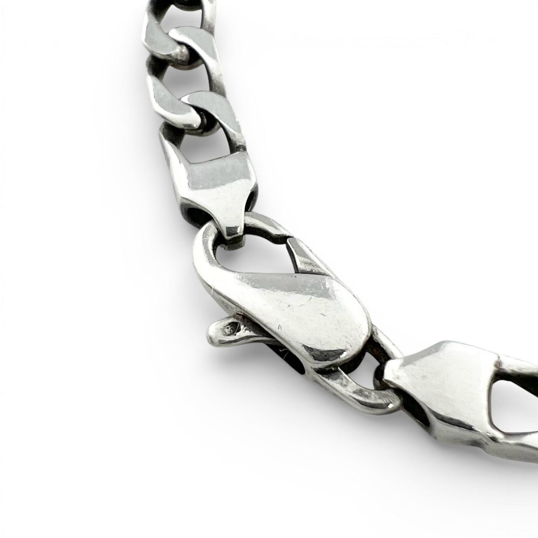 Great TIFFANY&Co. bracelet Figaro Chain Silver SV925 mens