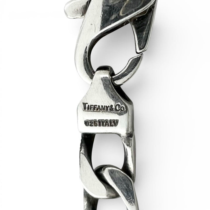Great TIFFANY&Co. bracelet Figaro Chain Silver SV925 mens
