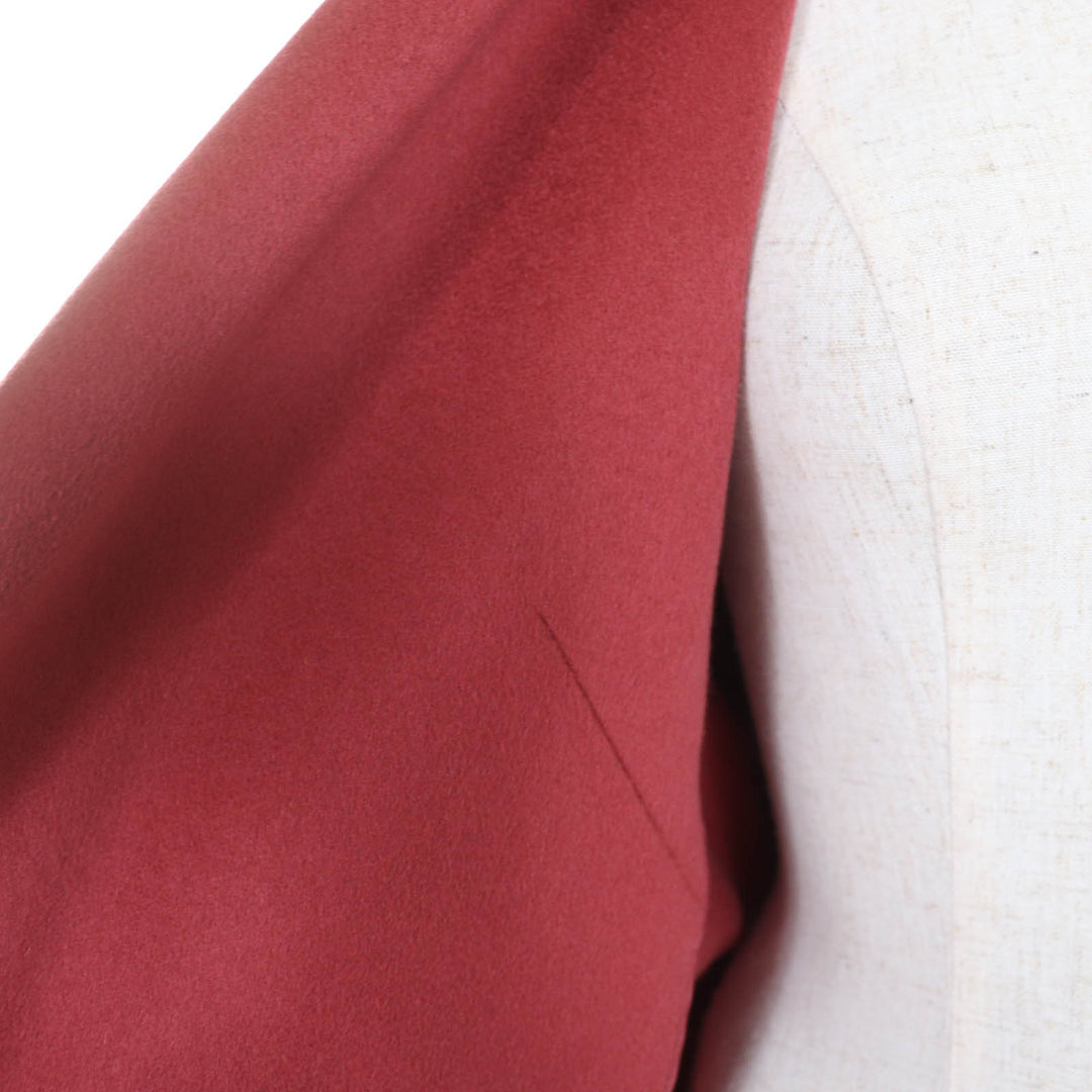 Great BURBERRY coat Logo button and belt wrap cashmere Women 40 4023676