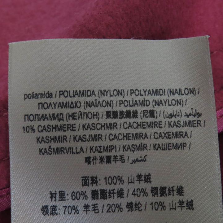 Great BURBERRY coat Logo button and belt wrap cashmere Women 40 4023676
