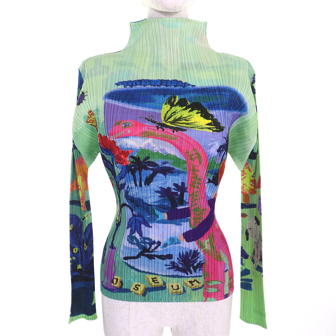 PLEATS PLEASE Tシャツ ナタリー・レテ クラシック DINOS EDEN ANIMAL 4 PP61-JK551