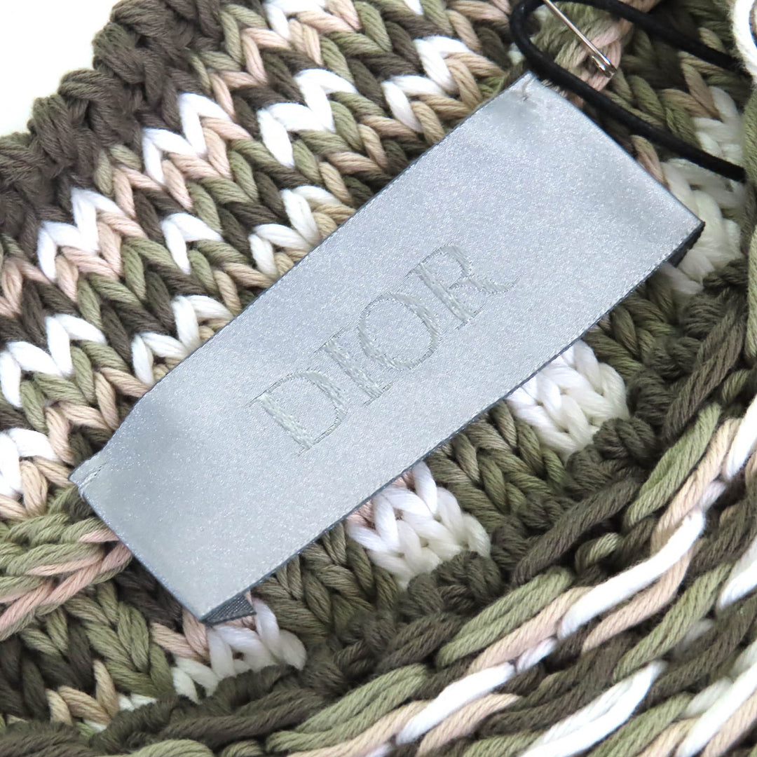 Excellent DIOR Best Woven crew neck knit Khaki cotton mens L 383M636AT544