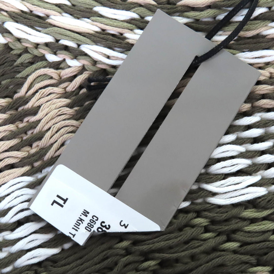 DIOR ベストウーブン クルーネックニット カーキ コットン メンズ L 383M636AT544