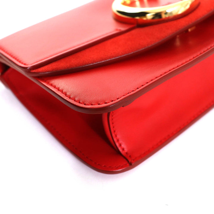 クロエ ショルダーバッグ クロエ Cロゴ スエードレザーチェーン レッド 牛革 CHC19SS192A37640