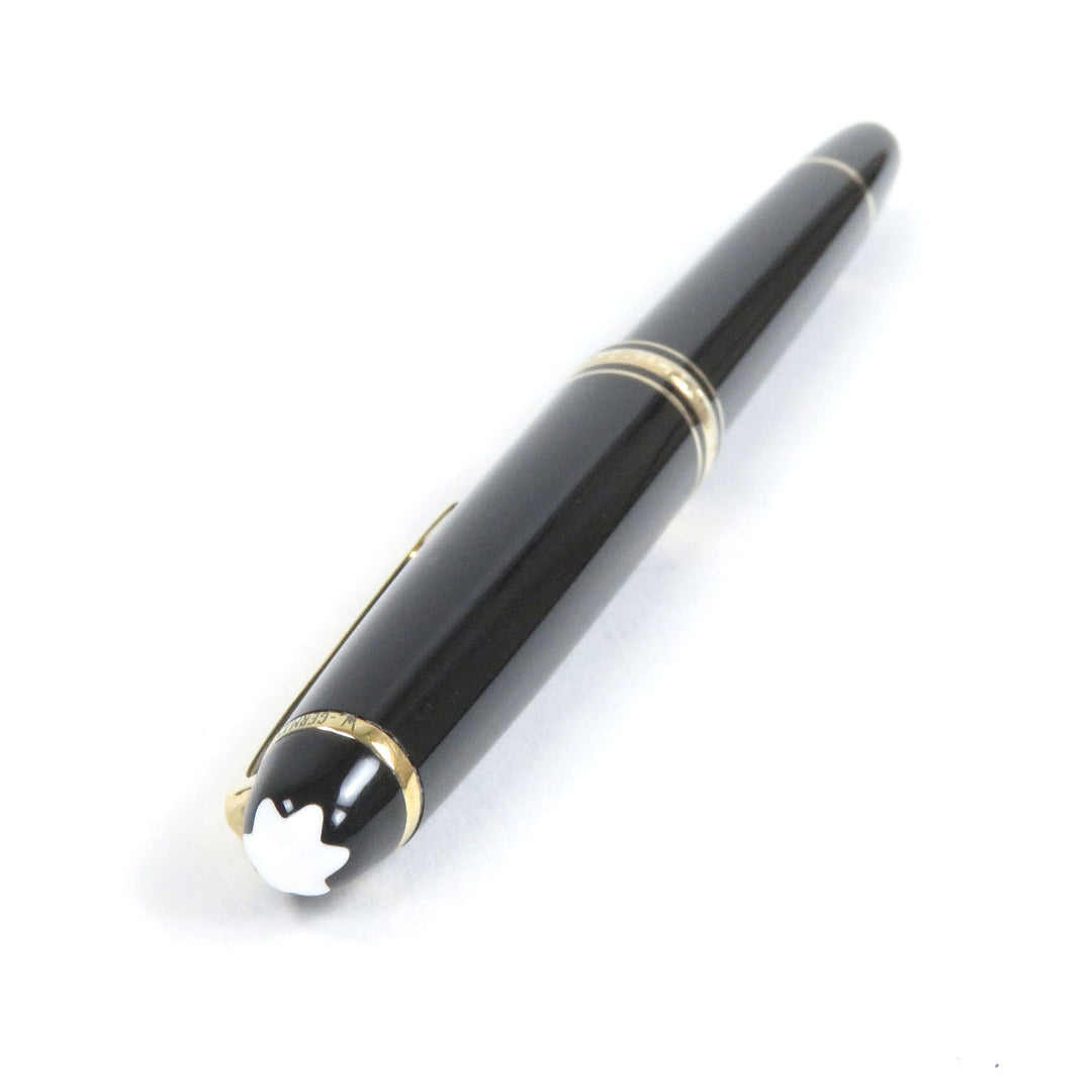 Very Good MONTBLANC fountain pen Meisterstck Classic Cap type Black gold 14K