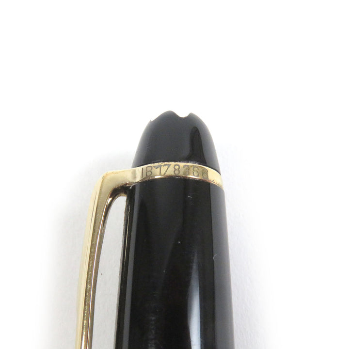 Very Good MONTBLANC fountain pen Meisterstck Classic Cap type Black gold 14K
