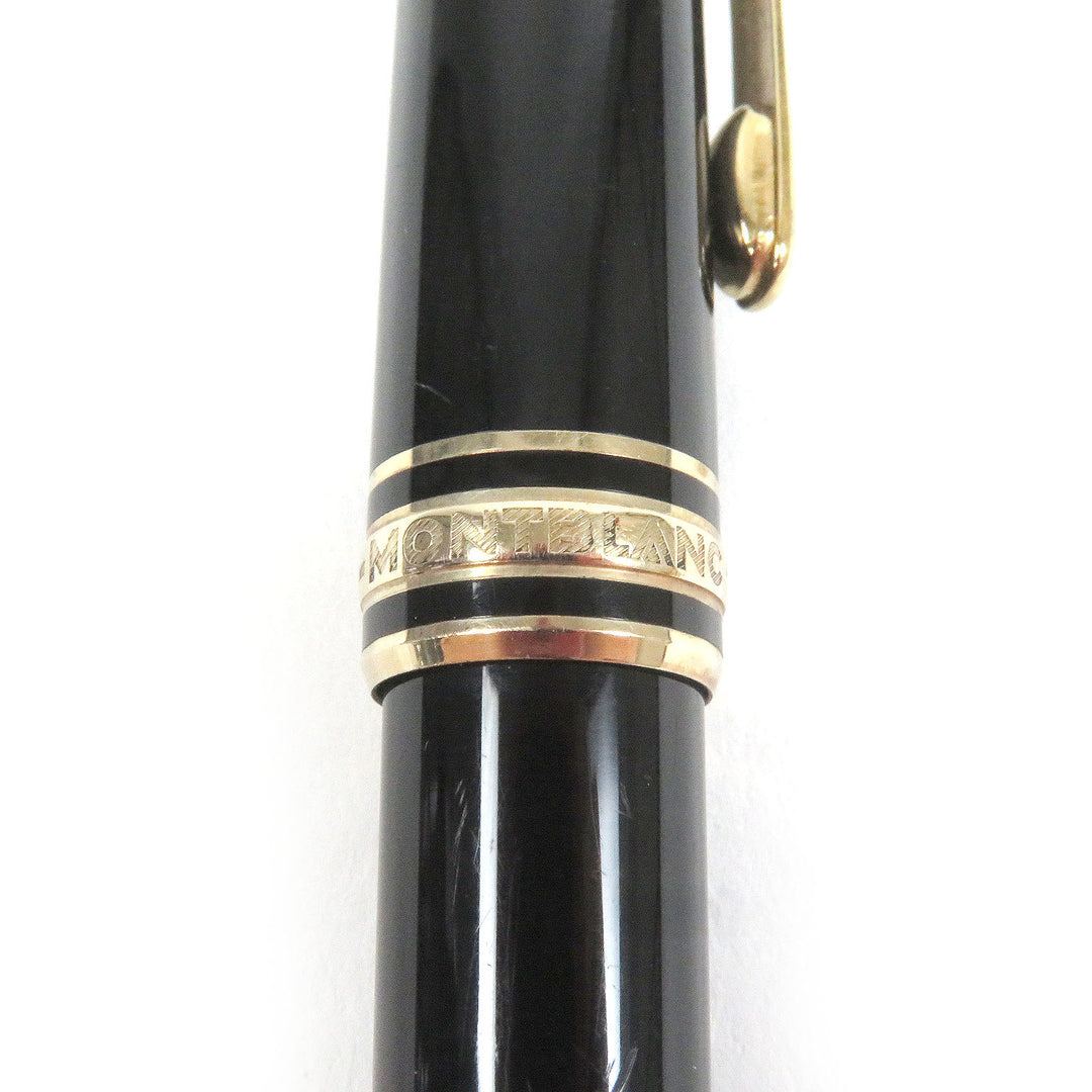 Very Good MONTBLANC Ballpoint pen Meisterstck Classic Twist type Black gold mens