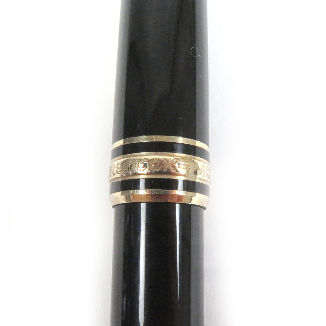 Very Good MONTBLANC Ballpoint pen Meisterstck Classic Twist type Black gold mens