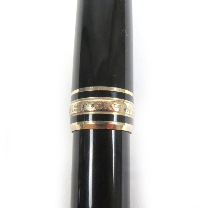 Very Good MONTBLANC Ballpoint pen Meisterstck Classic Twist type Black gold mens