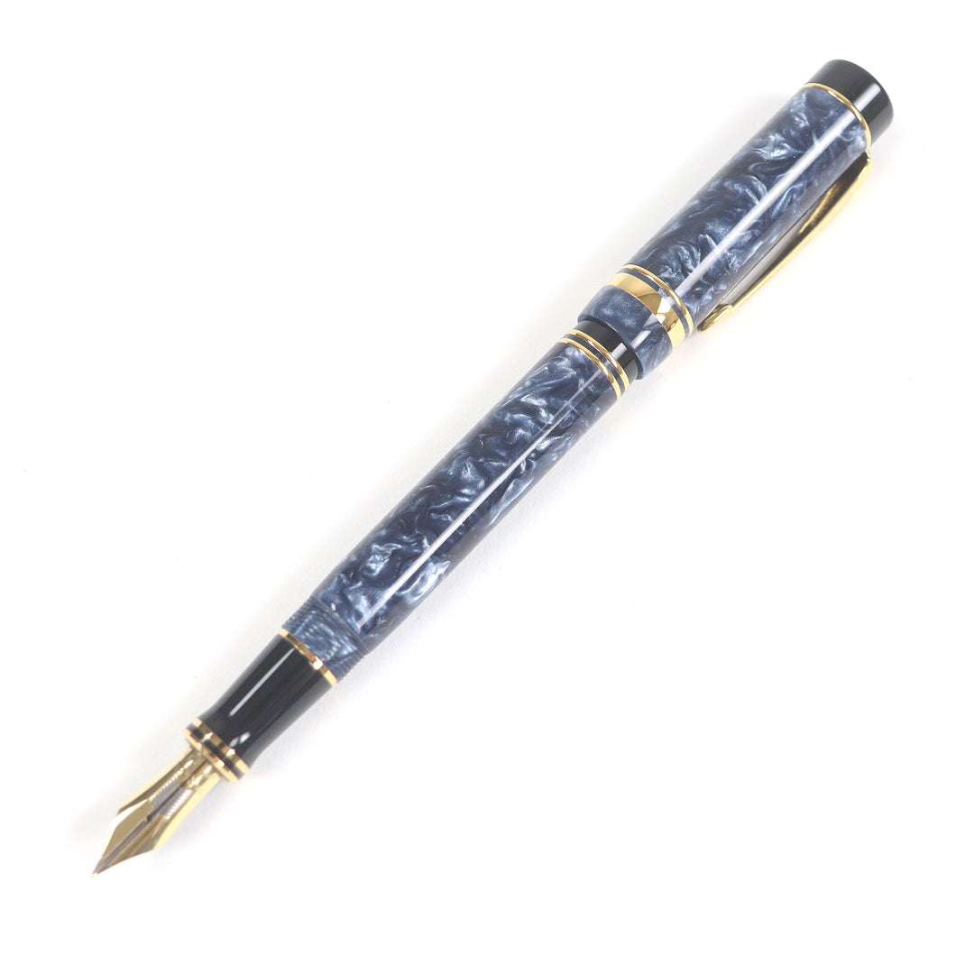 パーカー 万年筆 デュオフィールド センテニアル キャップタイプ マーブルブルー 18K メンズ