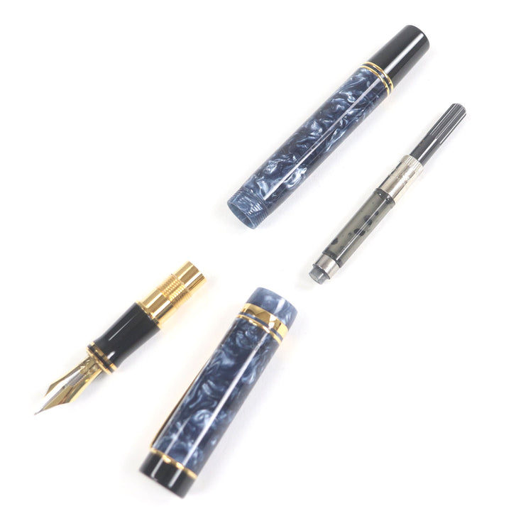 パーカー 万年筆 デュオフィールド センテニアル キャップタイプ マーブルブルー 18K メンズ