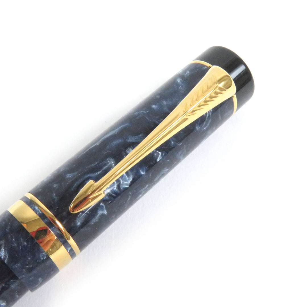 パーカー 万年筆 デュオフィールド センテニアル キャップタイプ マーブルブルー 18K メンズ