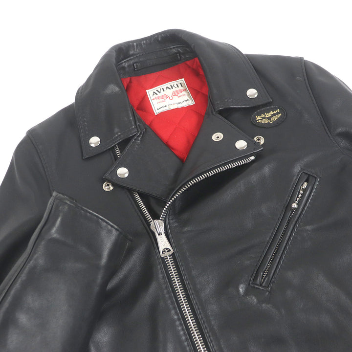 Great Lewis Leathers Leather jacket Cyclone Tight Fit double black mens 34
