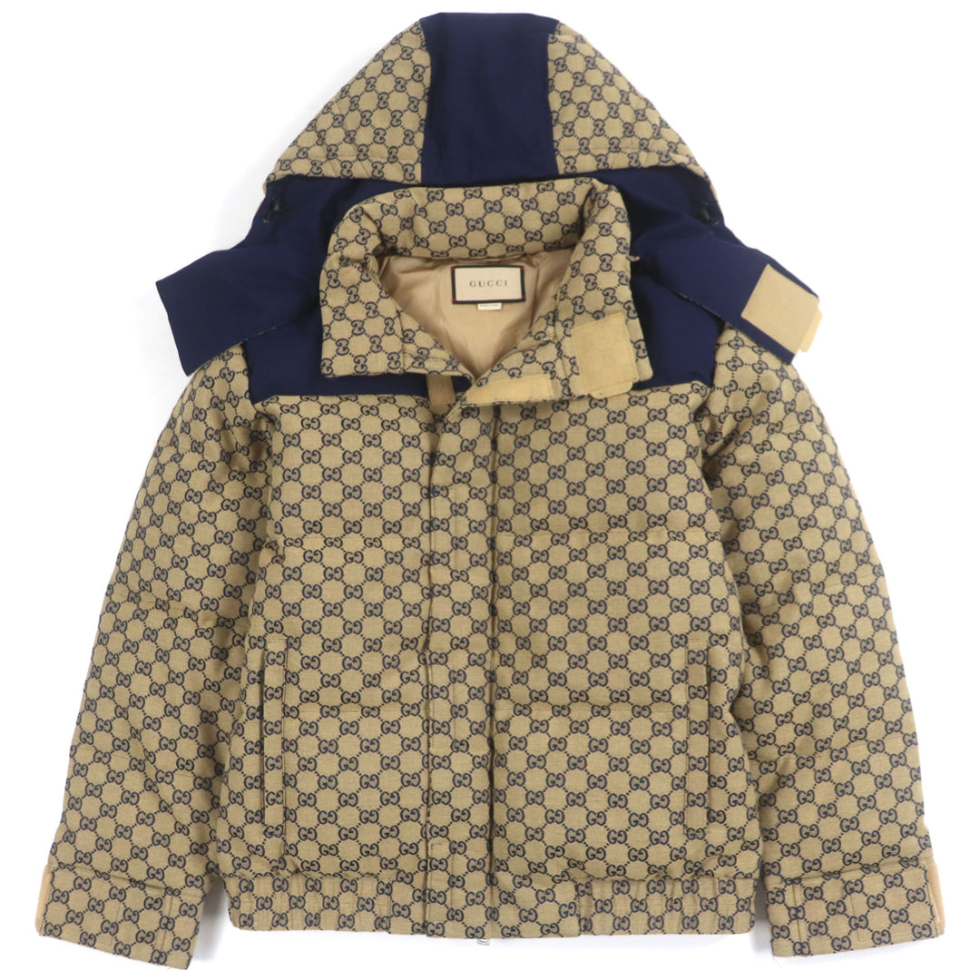 GUCCI Down jacket Beige navy cotton mens 44 715535