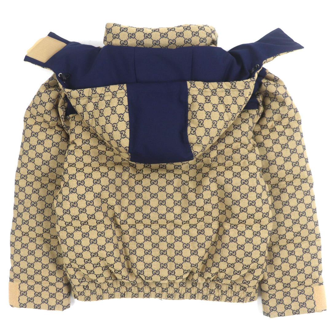 Excellent GUCCI Down jacket GG Canvas beige cotton mens 44 715535