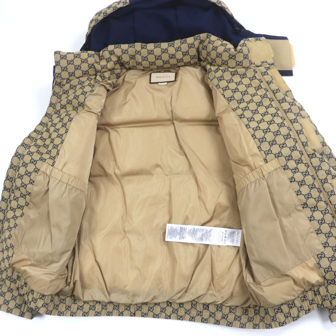 GUCCI Down jacket Beige navy cotton mens 44 715535