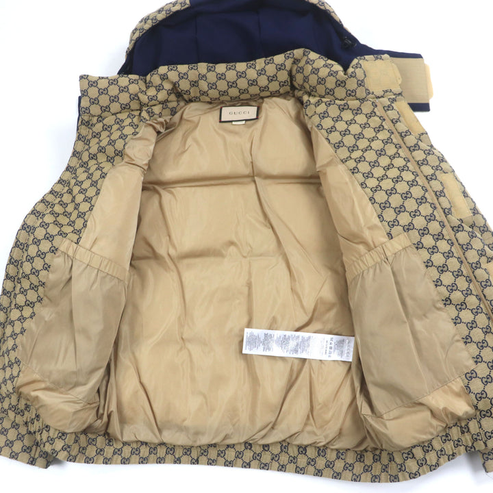 GUCCI Down jacket Beige navy cotton mens 44 715535
