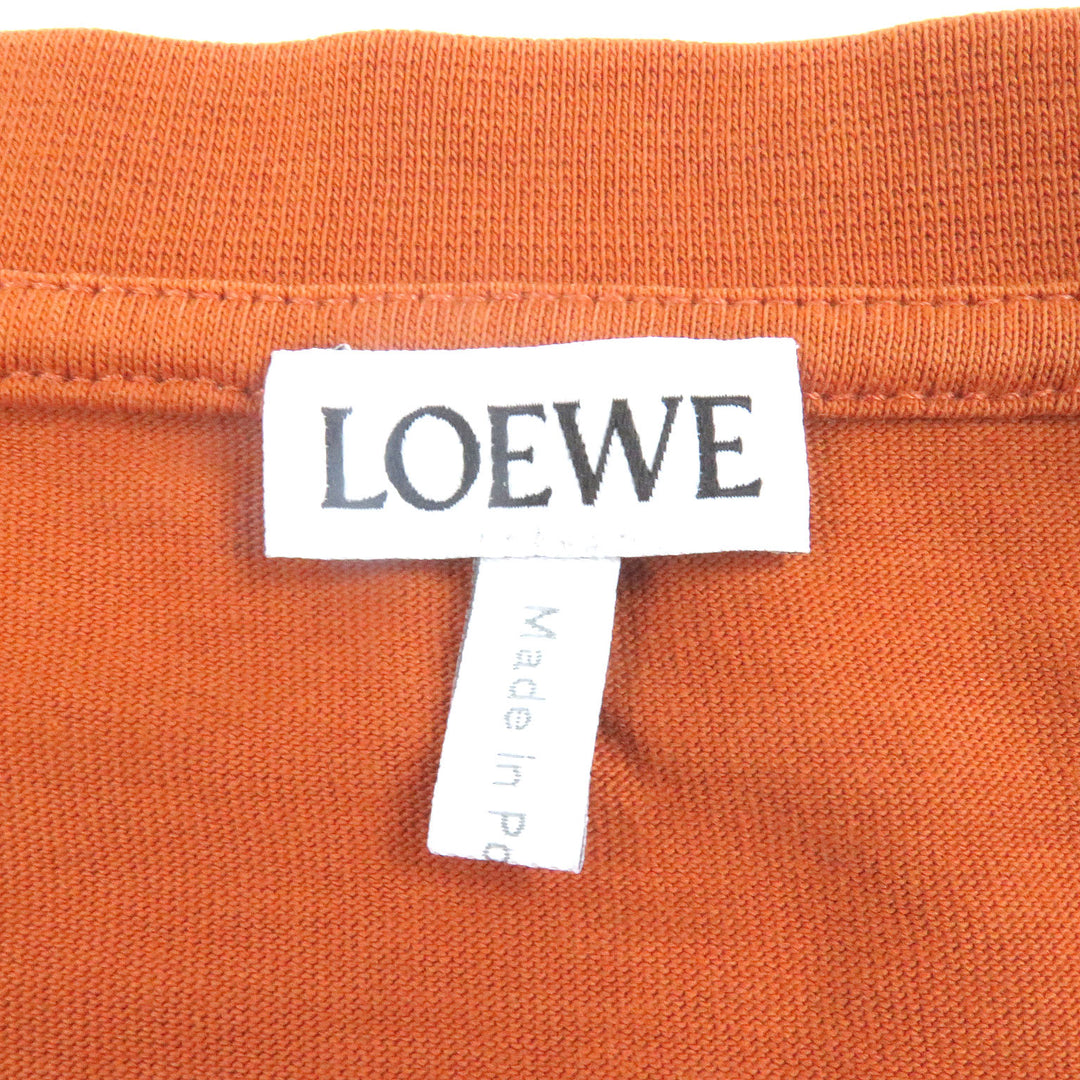 Excellent LOEWE Short sleeve T-shirt Anagram embroidery Brown cotton mens XS