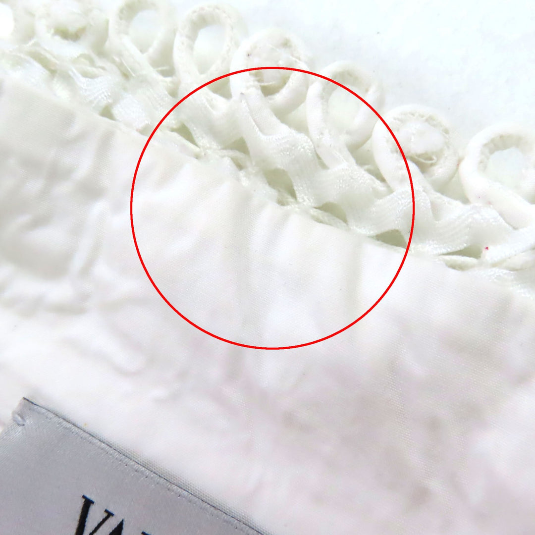 Great VALENTINO Long sleeve shirt With beads white cotton Women 42 WB0AB3155A6