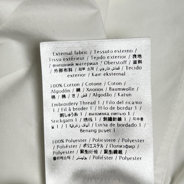 Great VALENTINO Long sleeve shirt With beads white cotton Women 42 WB0AB3155A6