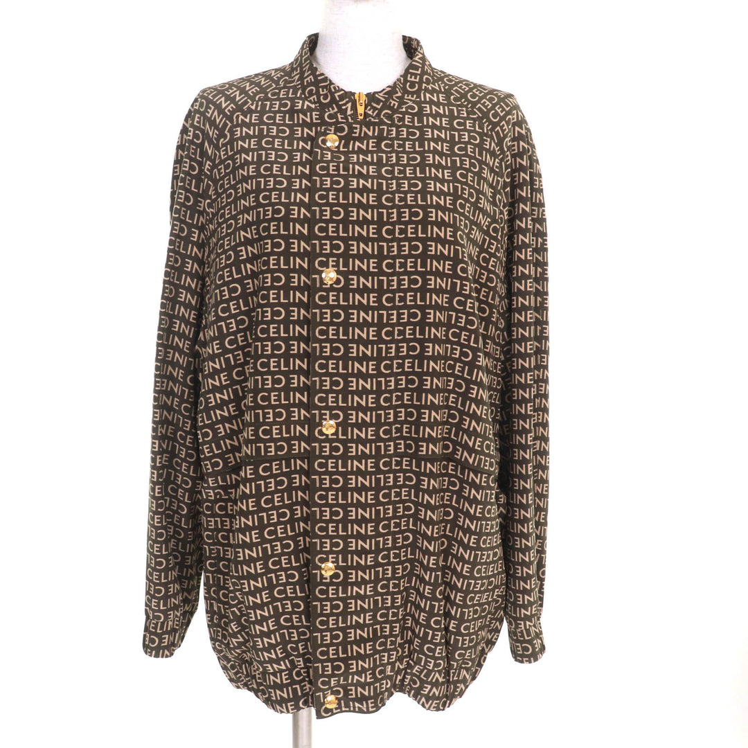 Excellent CELINE Jacket Khaki beige silk Women 36 2V19J983Q