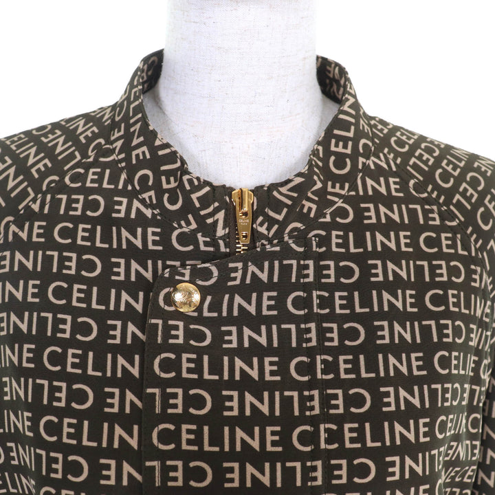 Excellent CELINE Jacket Khaki beige silk Women 36 2V19J983Q