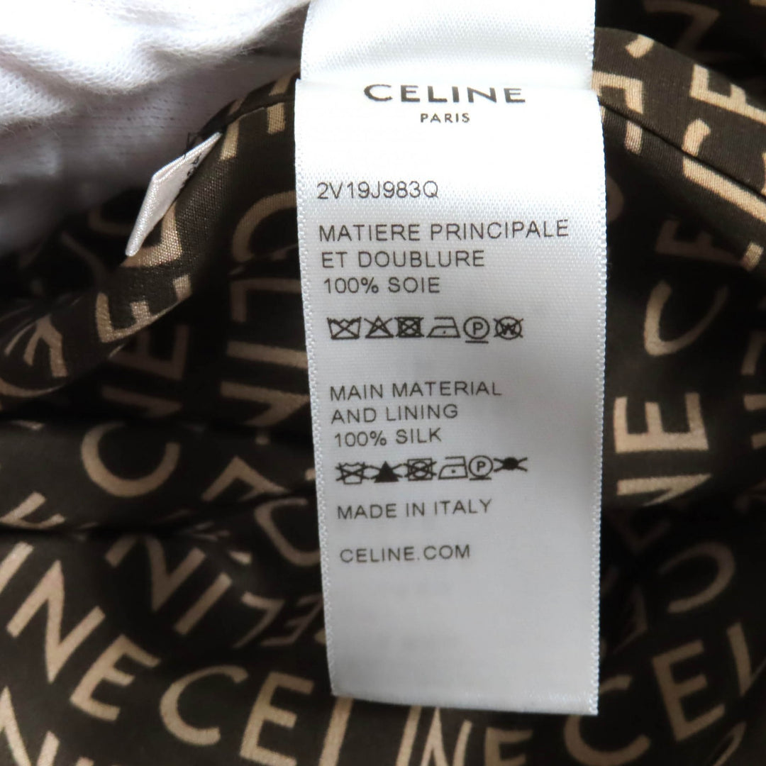 Excellent CELINE Jacket Khaki beige silk Women 36 2V19J983Q