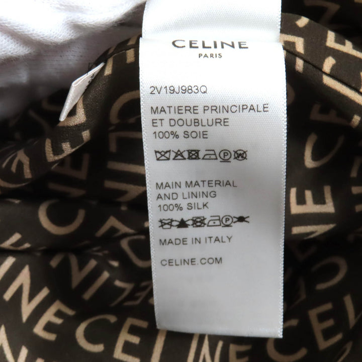 Excellent CELINE Jacket Khaki beige silk Women 36 2V19J983Q