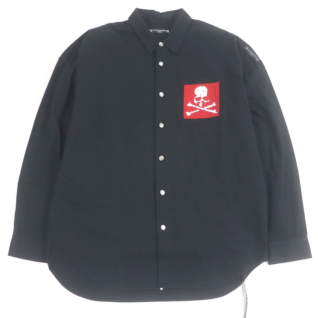 Great MASTERMIND WORLD Long sleeve shirt skull long sleeve black M MW19S03-SH002-002